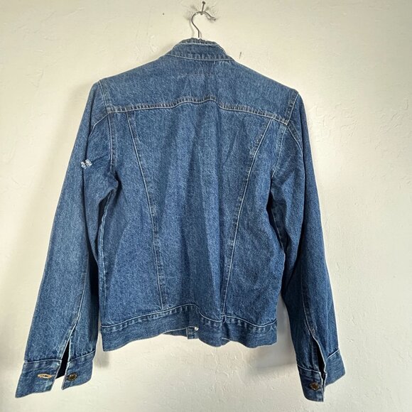 Vintage Boy Blue Denim Jacket With Studded Pockets & Collar 100% Cotton Small Ma - Picture 2 of 9